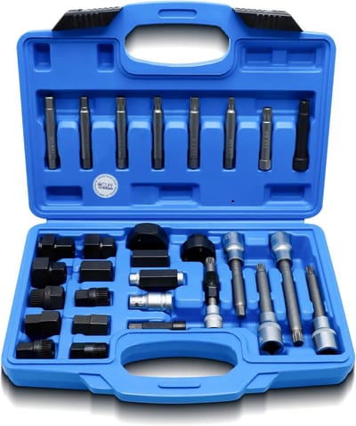 29-delige Alternator Gereedschap Set, Alternator Dopset, Vrije Wiele Alternator, Riemwiel Extractie Gereedschap