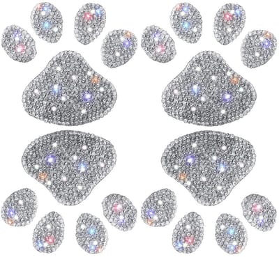 Dailygoody - Kristallen Auto Decoratie - Bling Poot Print
