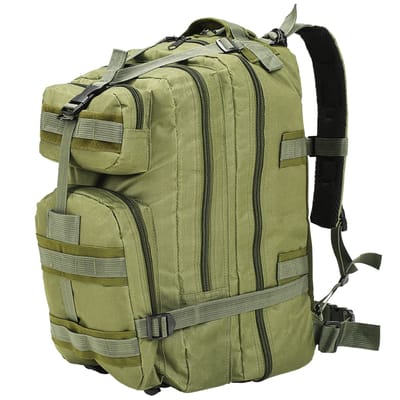 vidaXL - 91382 - Rugzak - legerstijl - 50 - L - olijfgroen