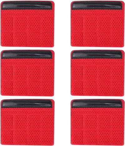 Helm Kussentjes - Kinband Padding - Comfortabel Fietsen - Zweet Afvoerend - 6 Stuks - Rood