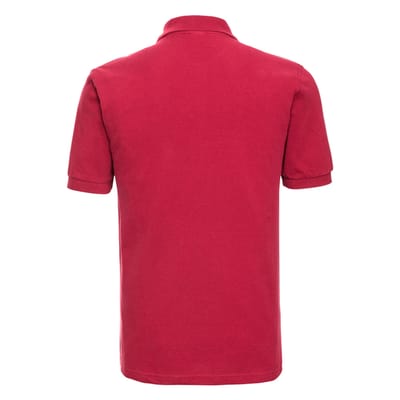 Russell Heren Klassiek Katoenen Polo Shirt (Klassiek rood)