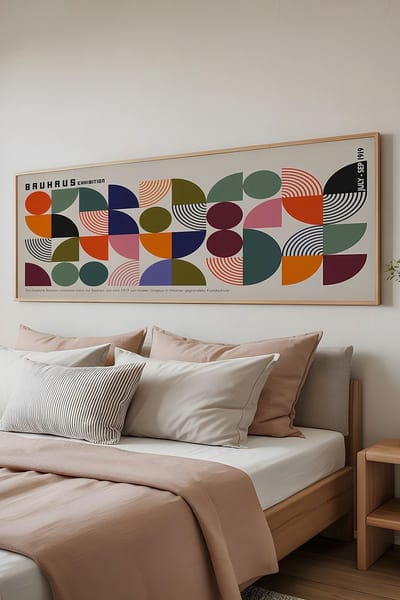 Asir - Decoratief ingelijst schilderij van MDF - Veelkleurig - 100% massief hout - 50 x 120 cm
