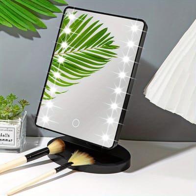Bovista Make Up Spiegel - Met Verlichting - Met Led Verlichting - Led - Met Licht - Opmaakspiegel Met Ledverlichting - Staande Spiegel - Tafelspiegel - Zwart