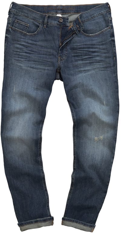 JP 1880 - Heren - Jeans denim FLEXNAMIC® Buik-Fit Straight-Fit 5-pocket - Blauw denim - Maat 35
