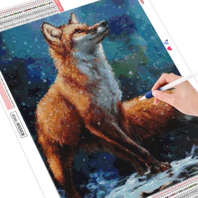Diamant schilderij nieuwe winter diamant borduurwerk kruissteek vos mozaïek dier decor voor thuis ambachtelijke kit Full Square 20X30CM