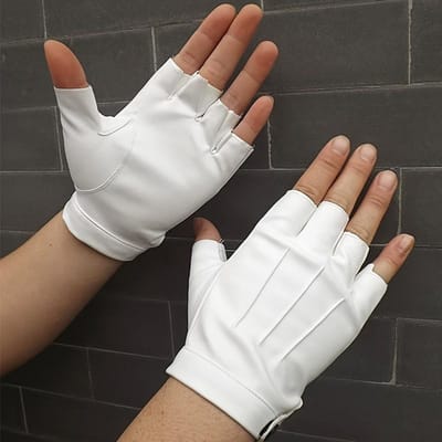 Heren Handschoenen met Halve Vingers voor Rijden en Casual Gebruik wit