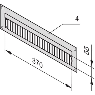 SCHROFF kabelkanaal voor Novastar en Eurorack, RAL 7021, geschroefd, 4 HE