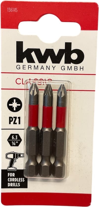 KWB 3 bitjes standaard 50mm PZ1