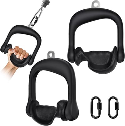 Ergonomische D-handvatten voor Kabelmachines - 360 Rotatie - Set van 2