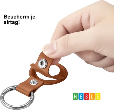 Siliconen Sleutelhanger - Geschikt voor Apple Air tag - Hoesje - Bruin