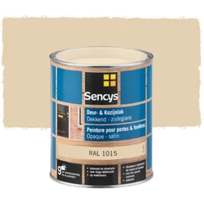 Sencys Deur- En Kozijnlak Zijdeglans Ral1015 0,75l
