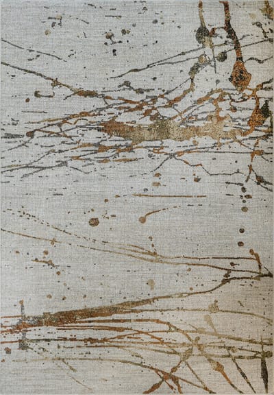 Acsento JuraMulti1 Vloerkleed - 160 x 230 cm - Oranje,Grijs - Rechthoekig - Polyester - Woonkamer, Slaapkamer, Eetkamer - Abstract - Modern, Design