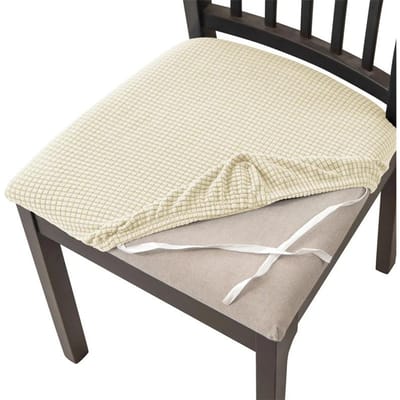 4 pièces/set Housse de Chaise de Salle à Manger Élastique Polaire Anti-Salissure Housse de Siège Amovible pour Maison Hôtel Banquet Protecteur de Meuble 4PCS