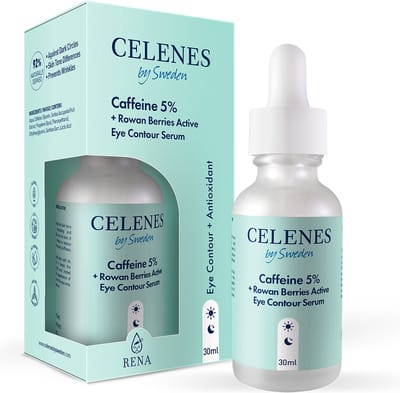 Celenes by Sweden Actief Oogcontour Gezichtsserum - 30ml - Cafeïne 5% + Lijsterbes