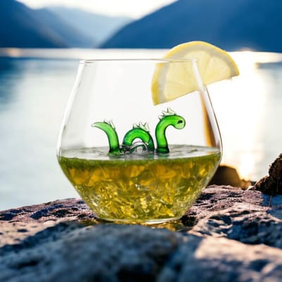 Bar Bespoke Nessie in a Glass - Lochness Monster in een Glas - 40 cl - Transparant Glas - Drinkglas