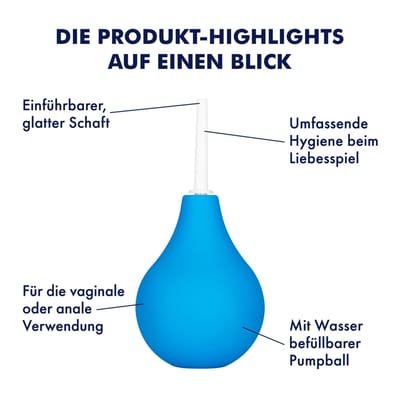 EIS, intieme douche "Hygiene Meister", anaal en vaginaal, voor haar en hem, 224 ml, blauw