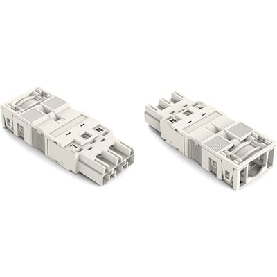 WAGO 3-Poolse Witte Connector Met Trekontlasting Behuizing - 770-133 [2 Stuks]