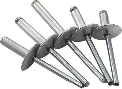Aluminium Blindklinknagels - Popnagels Flens - Vastzetten Materialen - Grote Flens - M5x16 10 stuks - Aluminium