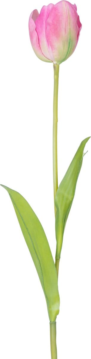Easyplants | Kunstbloem Franse Tulp 63 cm roze | Zijde | Nepbloemen | roze | Onderhoudsvrij | Kant-en-klaar