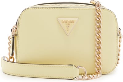 GUESS Schoudertas Avondtas Noelle Crossbody Camera Pale Yellow Lichtgeel
