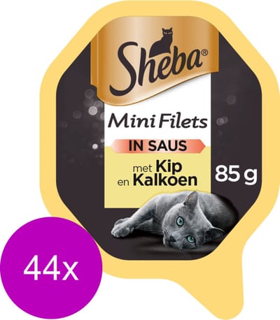 Sheba Alu Selection 85 g - Kattenvoer - 44 x Kip&Kalkoen