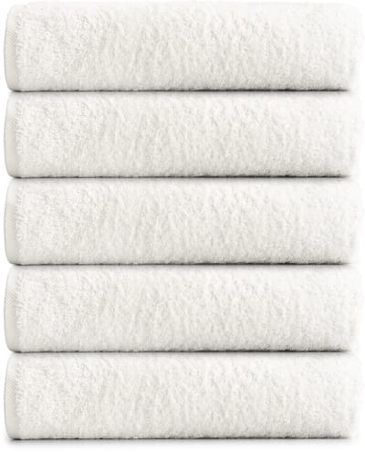 RELAKZ - Witte - Handdoeken - 7-Pack - 100% Katoen - 550 GSM - 50x100 cm - Zacht en Absorberend