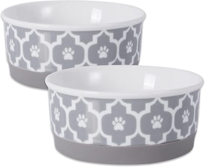 Set van 2 Anti-Slip Keramische Voerbakken voor Honden en Katten - Vaatwasserbestendig