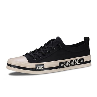 Lichtgewicht Heren Canvas Schoenen Comfortabele Gevulkaniseerde Schoenen Heren Espadrille Antislip Jongen Flats Casual Schoenen 43 black