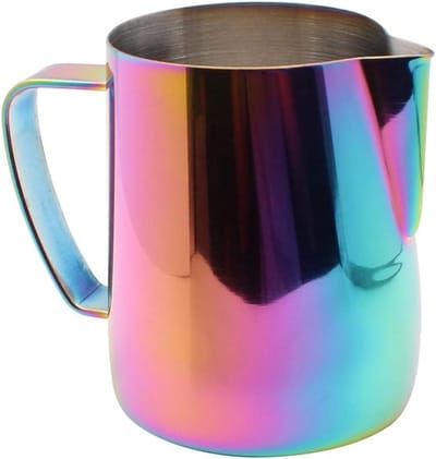 Melkopschuimer Pot van Roestvrij Staal met Titanium Coating voor Latte Art, Cappuccino en Koffie - 350ml Multicolor