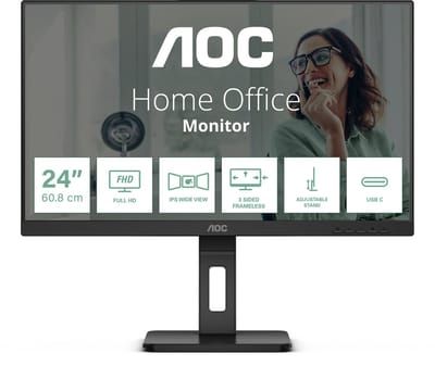 24" AOC Pro-line 24P3CV - 1920x1080 (FHD) - 75Hz - IPS - 65W USB-C - KVM switch