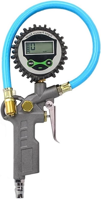 Digitale Bandenspanner - Luchtdrukmeter - Bandenspanning Controleren - Hoge Precisie Meting - 23 cm Lengte - Grijs