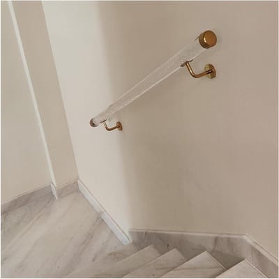 Acryl Trapleuning - Wandleuning Set - Veilig Trap Lopen - Massief Kristal Acryl - 1.5 Meter - Transparant