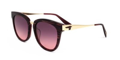 Trussardi STR227F Purple red stripe 58/21/150 WOMAN Zonnebrillen