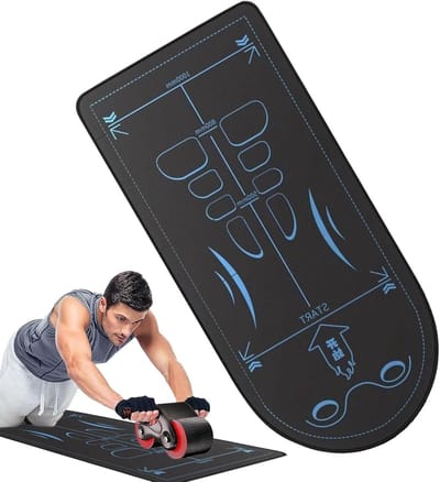 Ab Roller Knee Pad - 7 mm dikke antislip oefenmat, geluidsisolerende vloerbeschermer | Modern design stijlvolle voor thuisfitnessapparatuur, hardhouten vloeren en tapijttraining