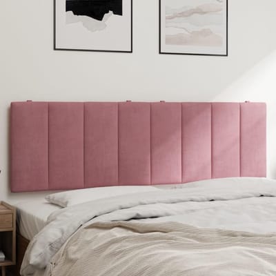 Hoofdbordkussen Bed - Leeskussen - Comfortabel Lezen - Zacht Fluweel - 160 cm Breed - Roze