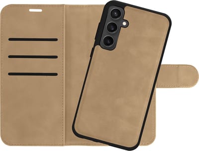 Just in Case hoesje geschikt voor Samsung Galaxy A55 Hoesje met Pasjeshouder - Uitneembare 2-in-1 Premium Bookcase - Bruin