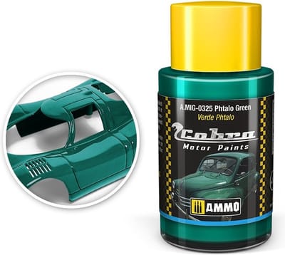 AMMO by Mig Jimenez Hobbyverf Acrylverf - MIG 0325 Cobra Motor Paints - Phtalo Green - Matt - Acryl - 30ml Verf potje - 30 ml