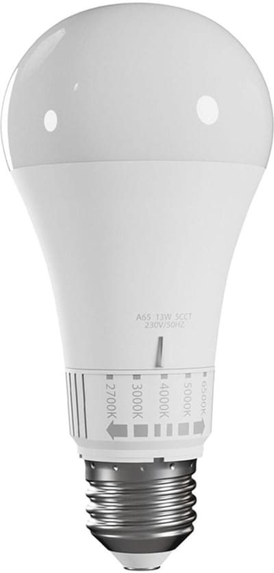 Spectrum LED Lamp A60 E27 - 13W - 230V - 1500 Lumen - 2700- 6500K (instelbaar) - Ø65mm - Voor Plafondlamp, Tafellamp of Vloerlamp
