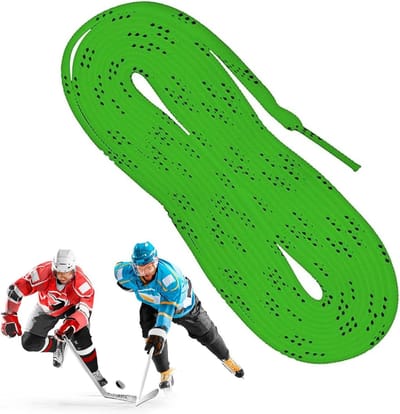 Waxed Hockey Laces voor Professionele IJshockeyschoenen - Lange Groene Veters voor Hockey, Duurzaam en Sterk