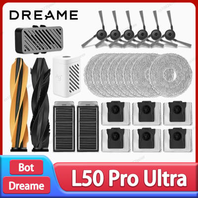 Dreame L50 Pro Ultra Robotstofzuiger Vervanging Accessoires Hoofdzijborstel Mop Doek Hepa Filter Stofzak Onderdelen Reserve