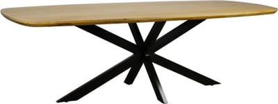 Eettafel Colorado Deens ovaal mangohout 240x110x77 cm - metalen matrix - naturel