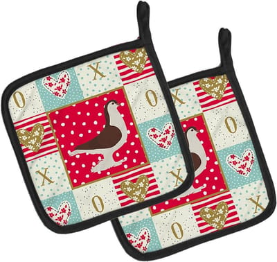 Pannenlappen - Keukenhandschoenen Ovenwanten - Keuken Bescherming - Gelaagde Isolatie - 7.5x7.5 Inch - Multicolor
