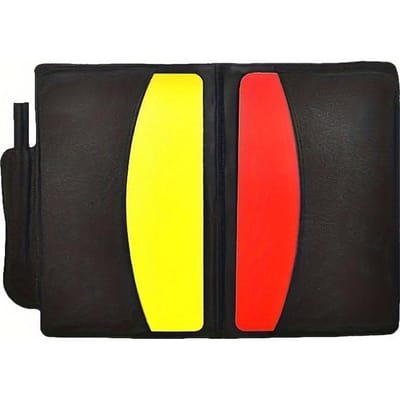Carnet pour Enregistrer les Cartons Rouges et Jaunes de Football, Complet avec un Étui en Cuir et un Crayon pour les Arbitres