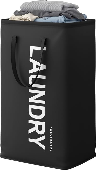 SONGMICS - Wasmand - Opvouwbare Wasmand - 80 L Inhoud - Met Handgrepen - Waterafstotend