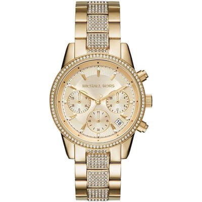 Michael Kors MK6484 gouden wijzerplaat dameshorloge 37 goud