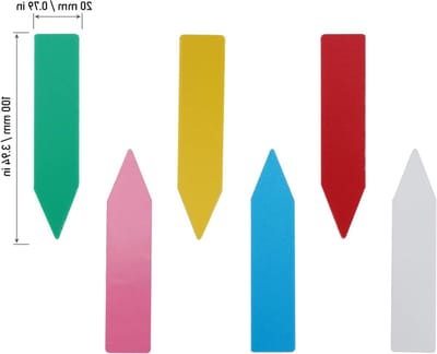 1200 Stuks 10x2cm Plastic Plant Labels, Kleurige Tuin Naamlabels, Herbruikbare Plantmarkers voor Binnen en Buiten, 6 Kleuren Assortiment