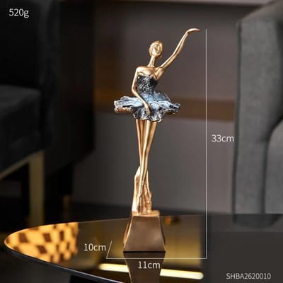 Statue Esthétique Élégante de Danseuse de Ballet Ornements Décoratifs Espace de Vie Meuble TV Accessoires de Décoration Artisanat de Décoration pour Usage Domestique