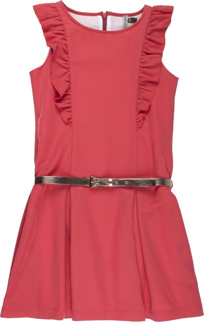 Rumbl Royal - Jurk - Satijn - Rood - Maat 140