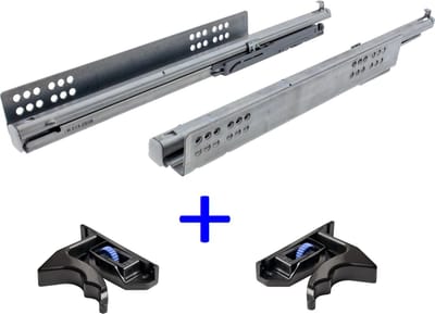 Hettich Quadro V6 Ladegeleider - 580mm - 30kg - Volledig uittrekbaar - Soft-close (Silent System) - Inclusief koppelingen