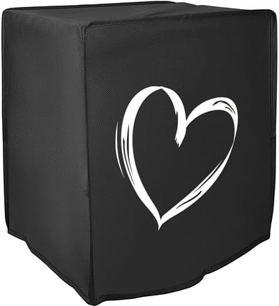 kwmobile heteluchtfriteuse beschermhoes geschikt voor Ninja Air Fryer MAX (5,2L) - Kunststof hoes voor friteuse - Brushed Hart design